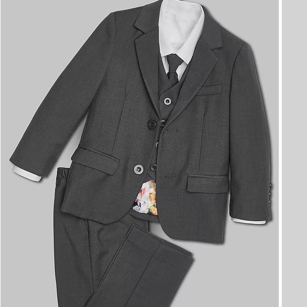 Peanut Butter Luxor Gray 007 Boys' Suit Set